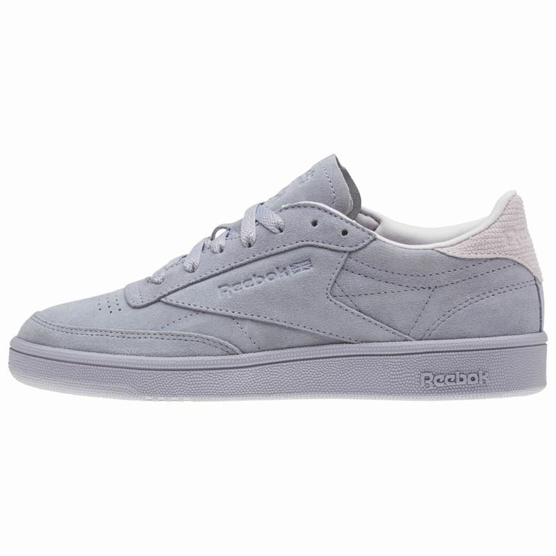 Tenisi Reebok Club C 85 Nubuck Dama Violet Romania YX4396IO